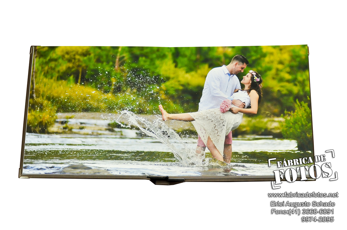 Álbum Livro encadernado de casamento.