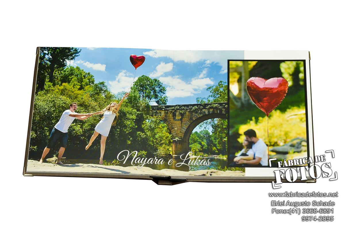 Álbum Livro encadernado de casamento.