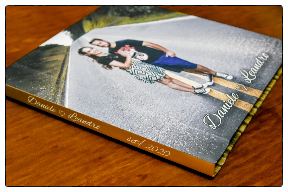 Álbum Livro encadernado de casamento.