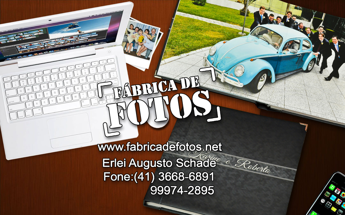 Álbum Livro encadernado de casamento.