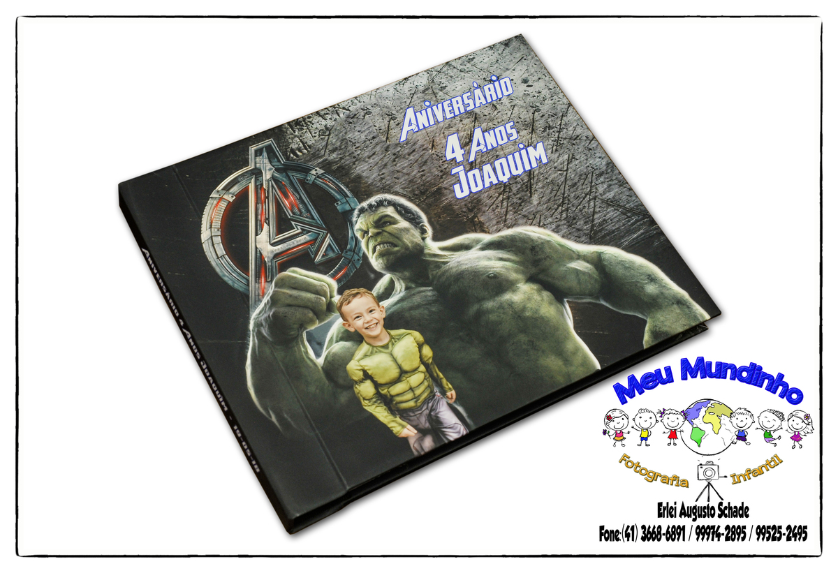 Álbum Livro encadernado de Aniversário Personalizado.