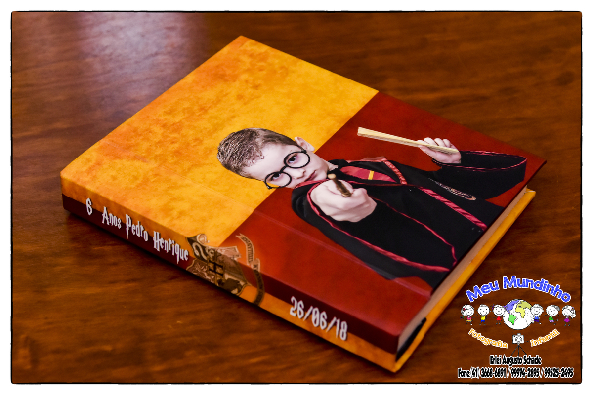 Álbum Livro encadernado de Aniversário Personalizado.