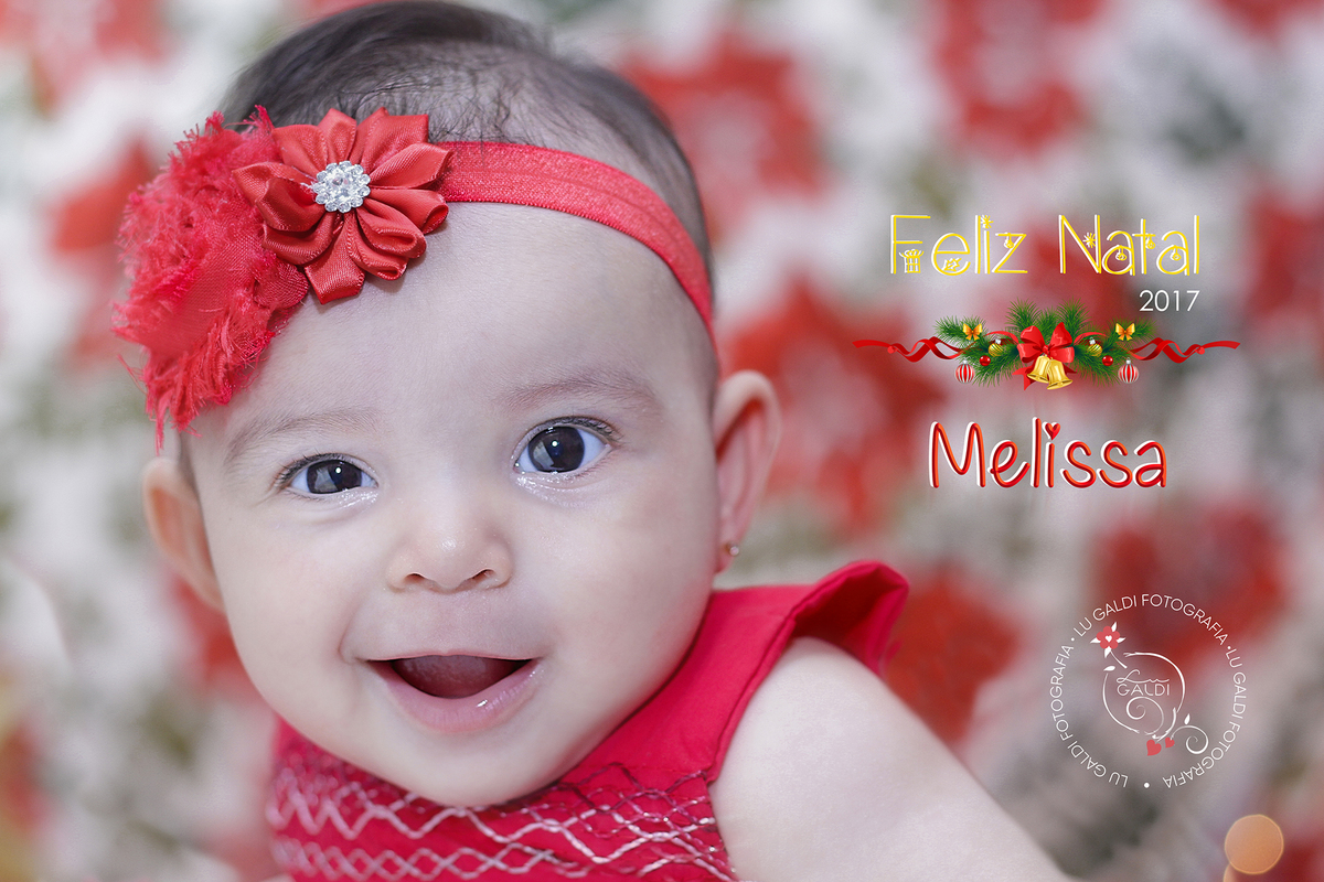 Mini Ensaio de Natal , Melissa , 3 meses , Fotos tiradas por Lu Galdi Fotografia , na Cidade de Piracicaba/SP