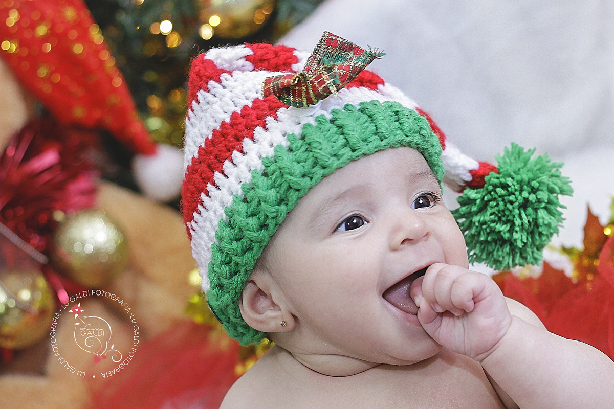 Mini Ensaio de Natal , Melissa , 3 meses , Fotos tiradas por Lu Galdi Fotografia , na Cidade de Piracicaba/SP