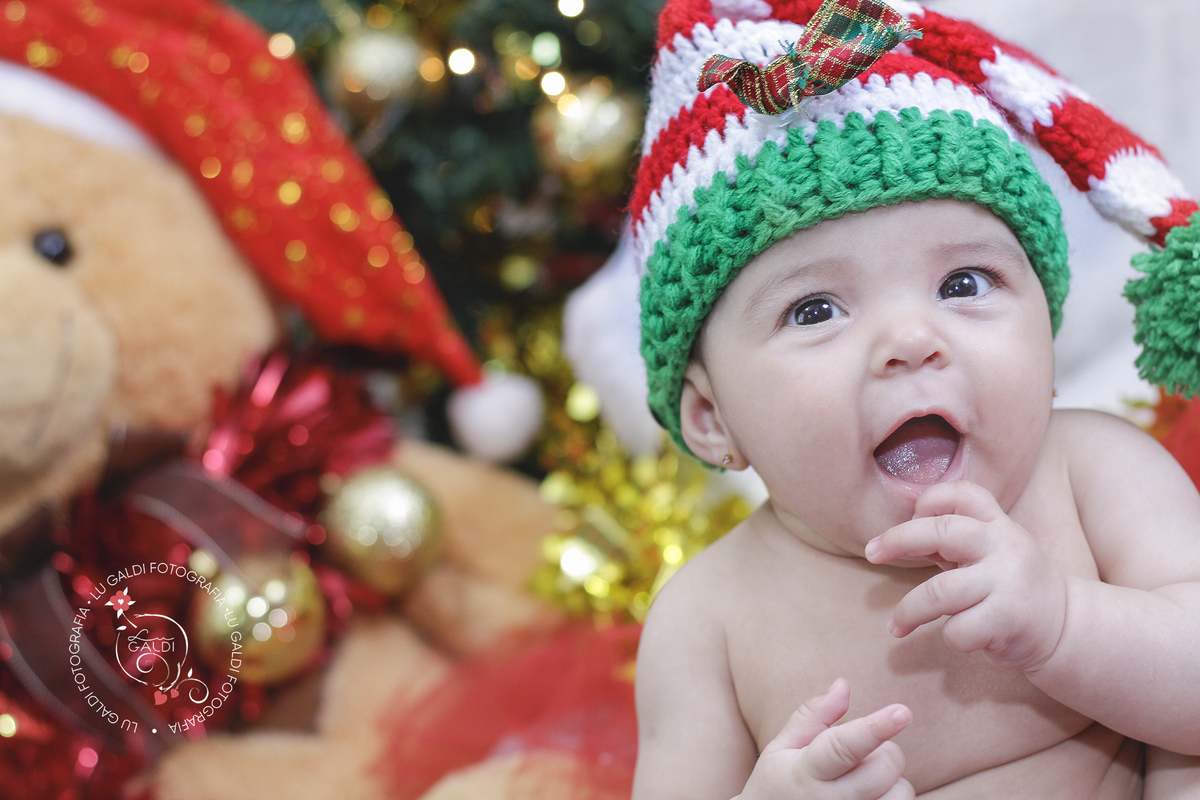 Mini Ensaio de Natal , Melissa , 3 meses , Fotos tiradas por Lu Galdi Fotografia , na Cidade de Piracicaba/SP