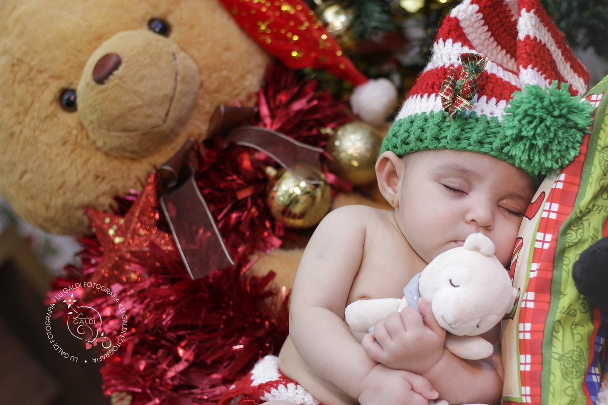 Mini Ensaio de Natal , Melissa , 3 meses , Fotos tiradas por Lu Galdi Fotografia , na Cidade de Piracicaba/SP