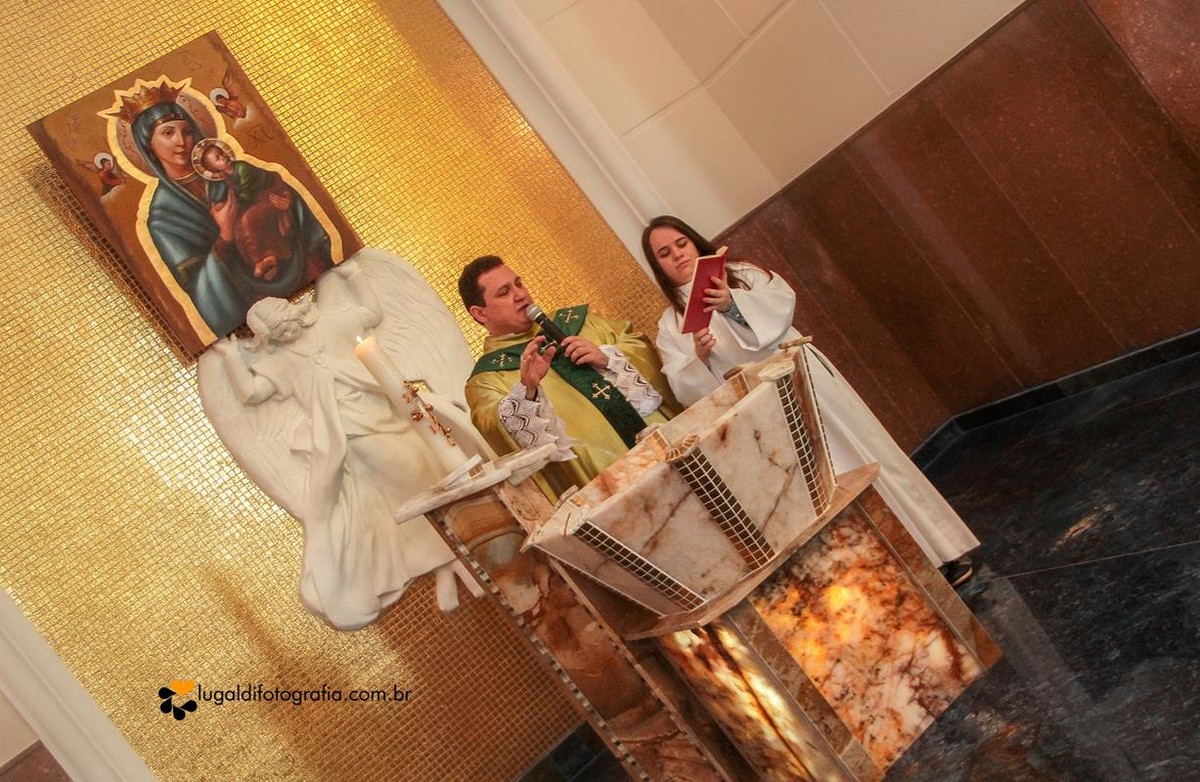 Fotos tiradas por Lu Galdi Fotografia , Batizado Miguel , na Paróquia São José , na cidade de Piracicaba/SP