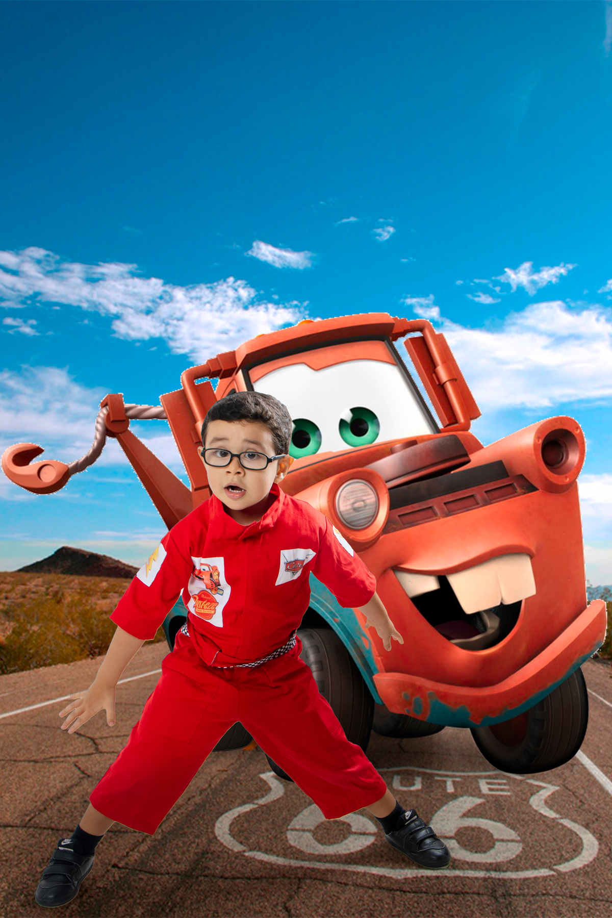 Relâmpago Mcqueen, Mat, Ruivo e toda a turminha estavam presentes no ensaio fotográfico com tema Carros