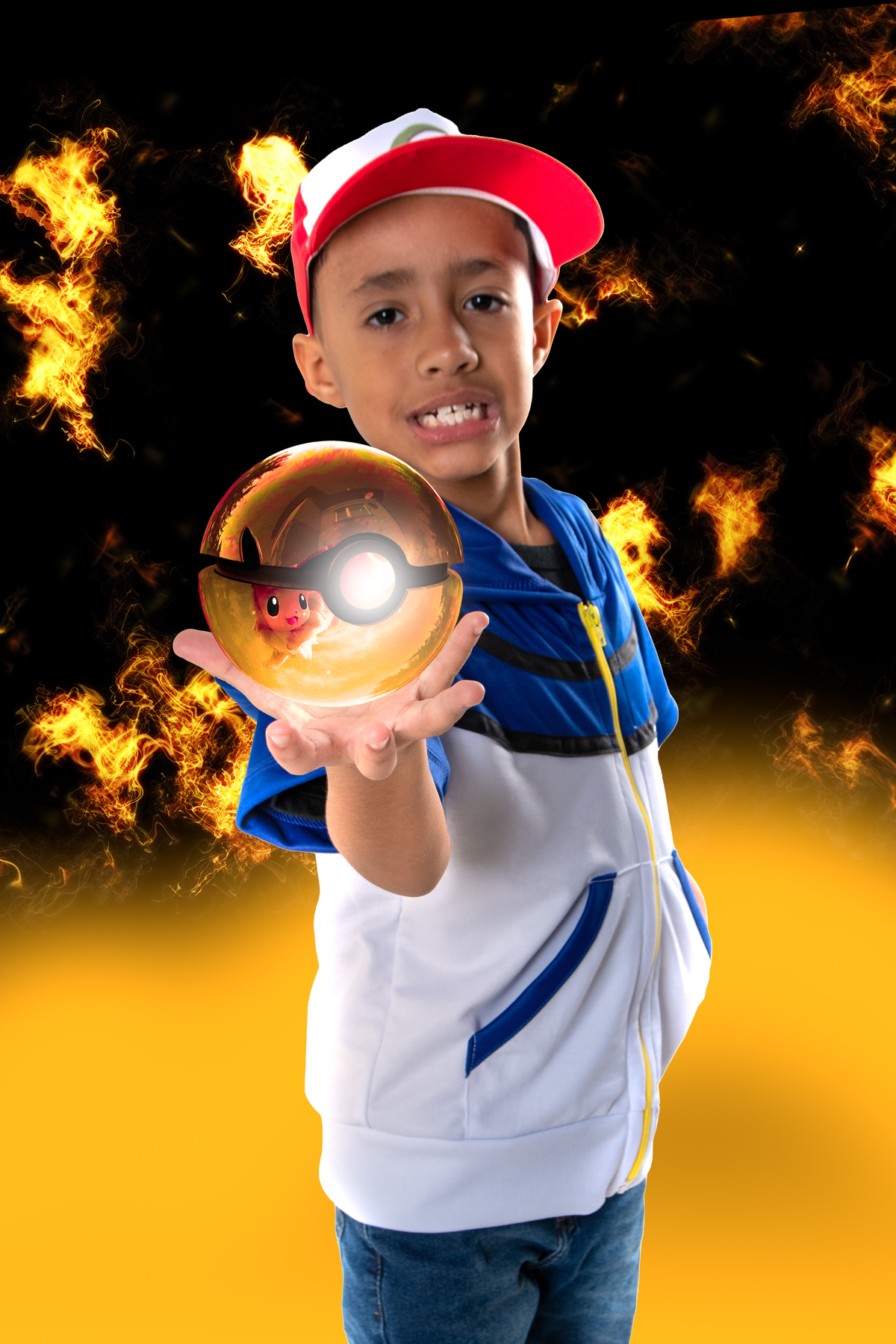 Ensaio fotográfico inspirado nos pokemóns, que ficou super divertido e cheio de aventura 