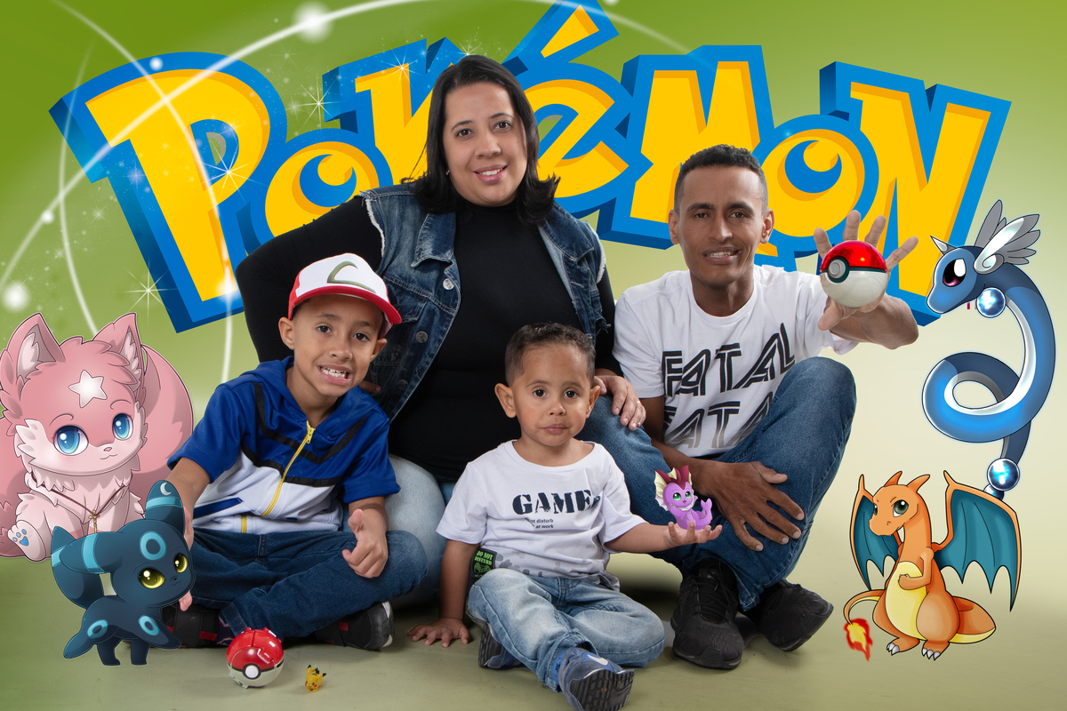 Ensaio fotográfico inspirado nos pokemóns, que ficou super divertido e cheio de aventura 