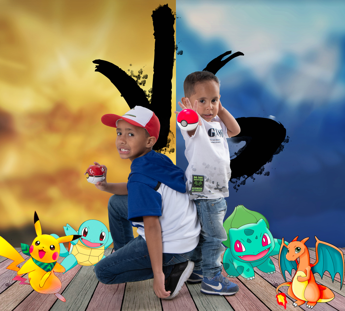 Ensaio fotográfico inspirado nos pokemóns, que ficou super divertido e cheio de aventura 