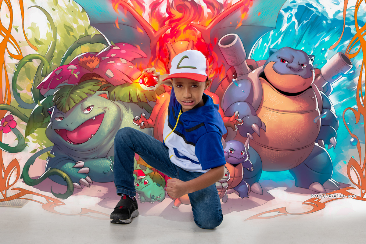 Ensaio fotográfico inspirado nos pokemóns, que ficou super divertido e cheio de aventura 