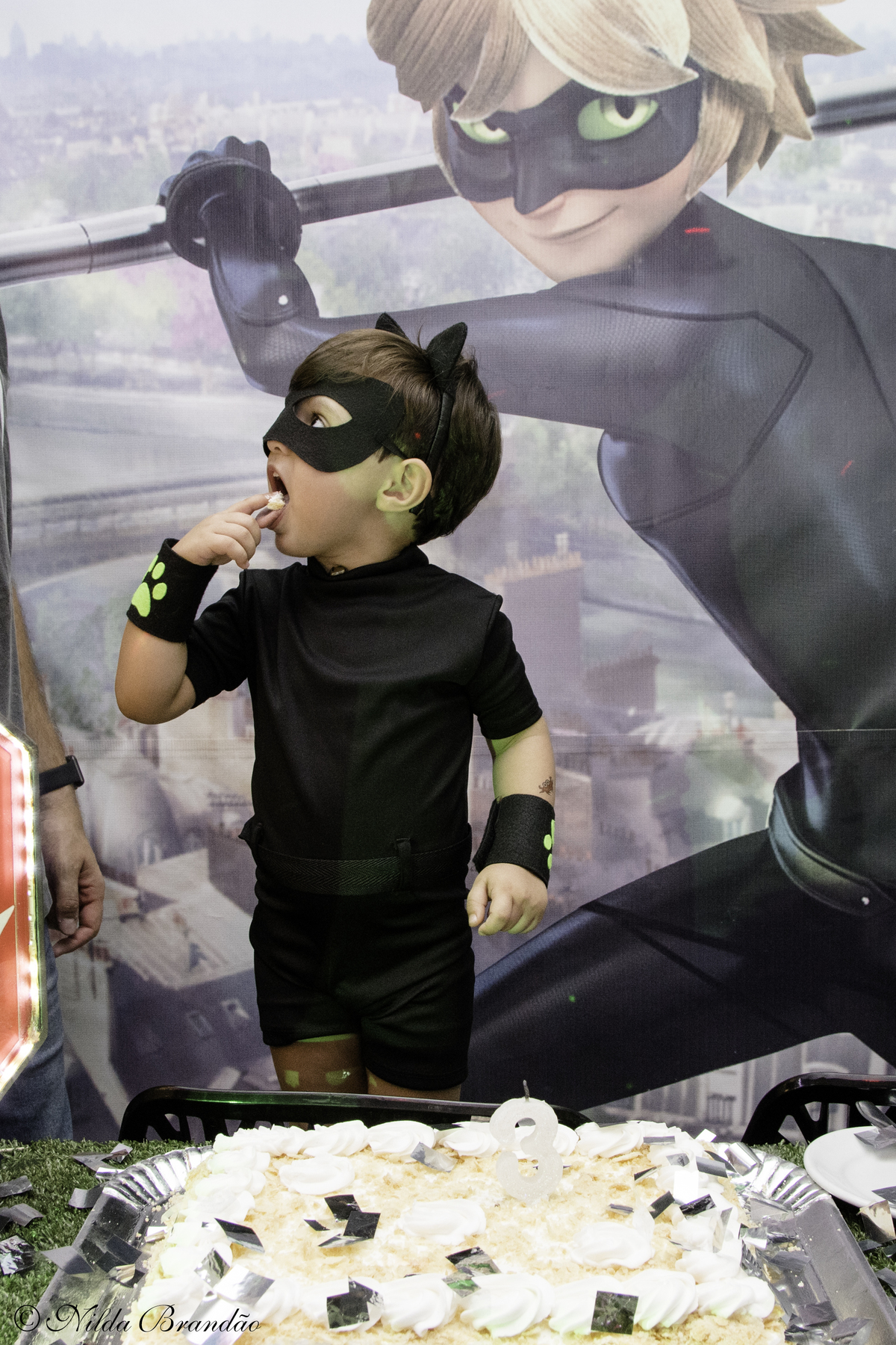 Festa de aniversario de tres anos de menino, com o tema Cat Noir