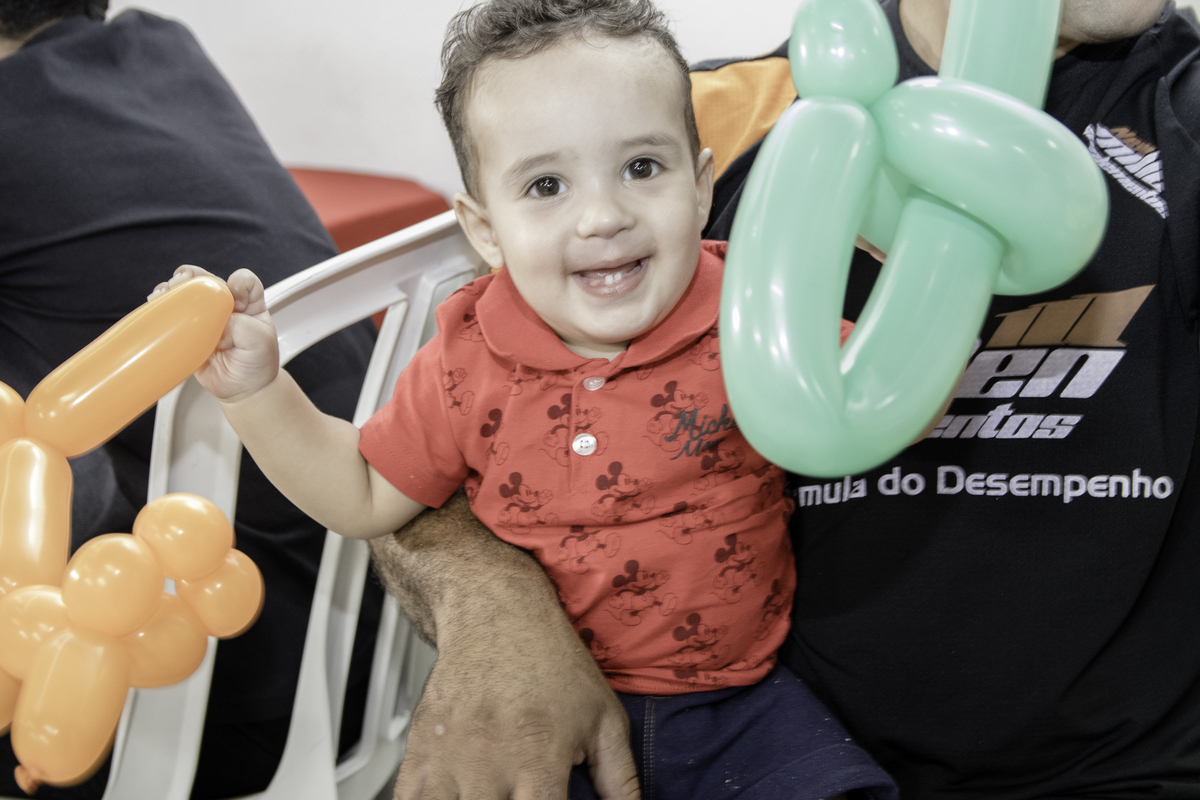 Festa de aniversario de um ano, com tema Mickey