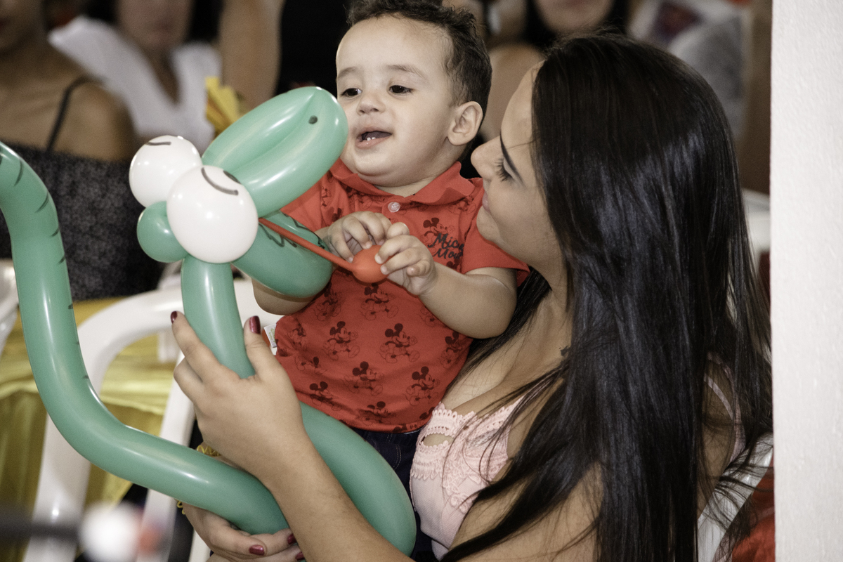 Festa de aniversario de um ano, com tema Mickey