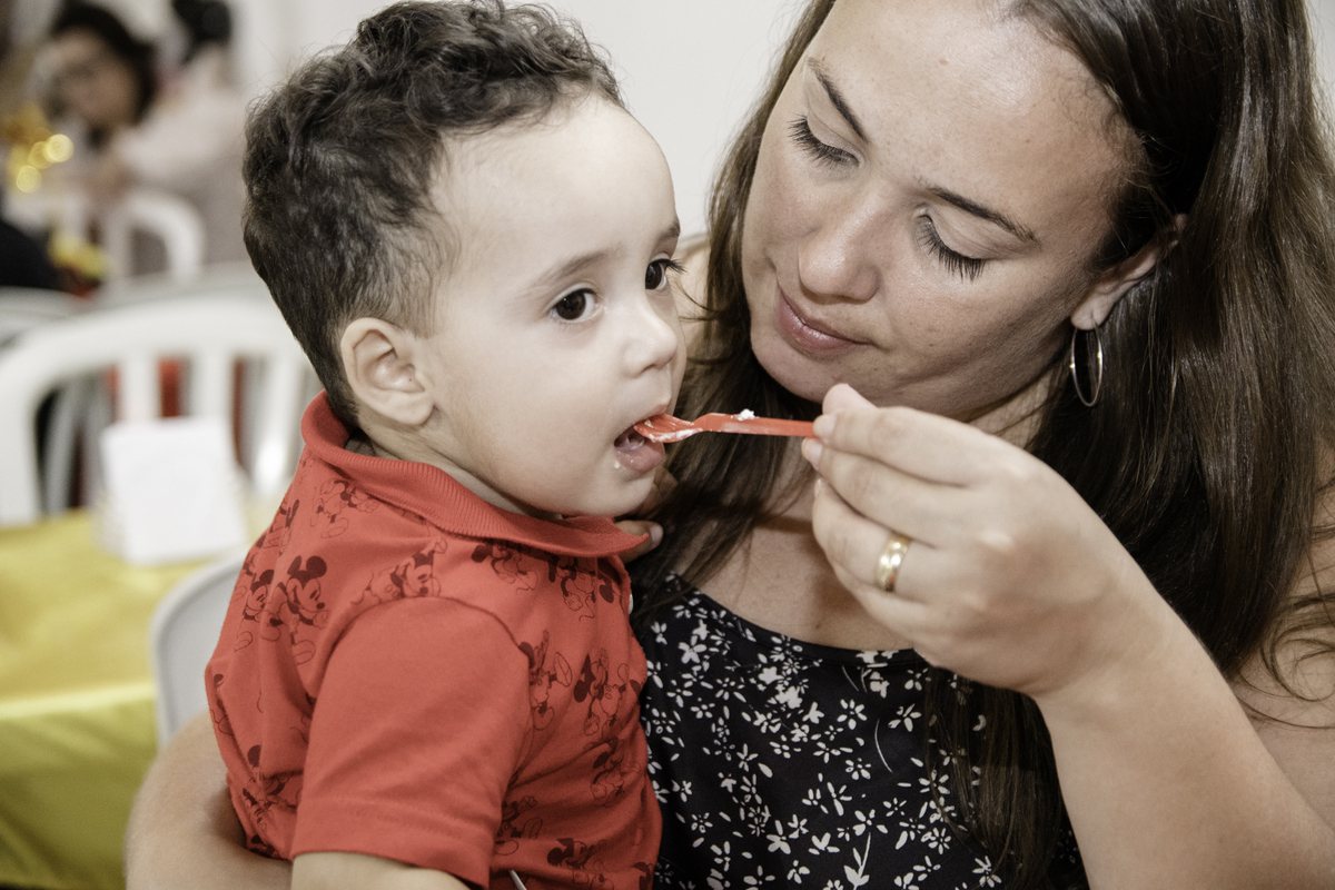 Festa de aniversario de um ano, com tema Mickey