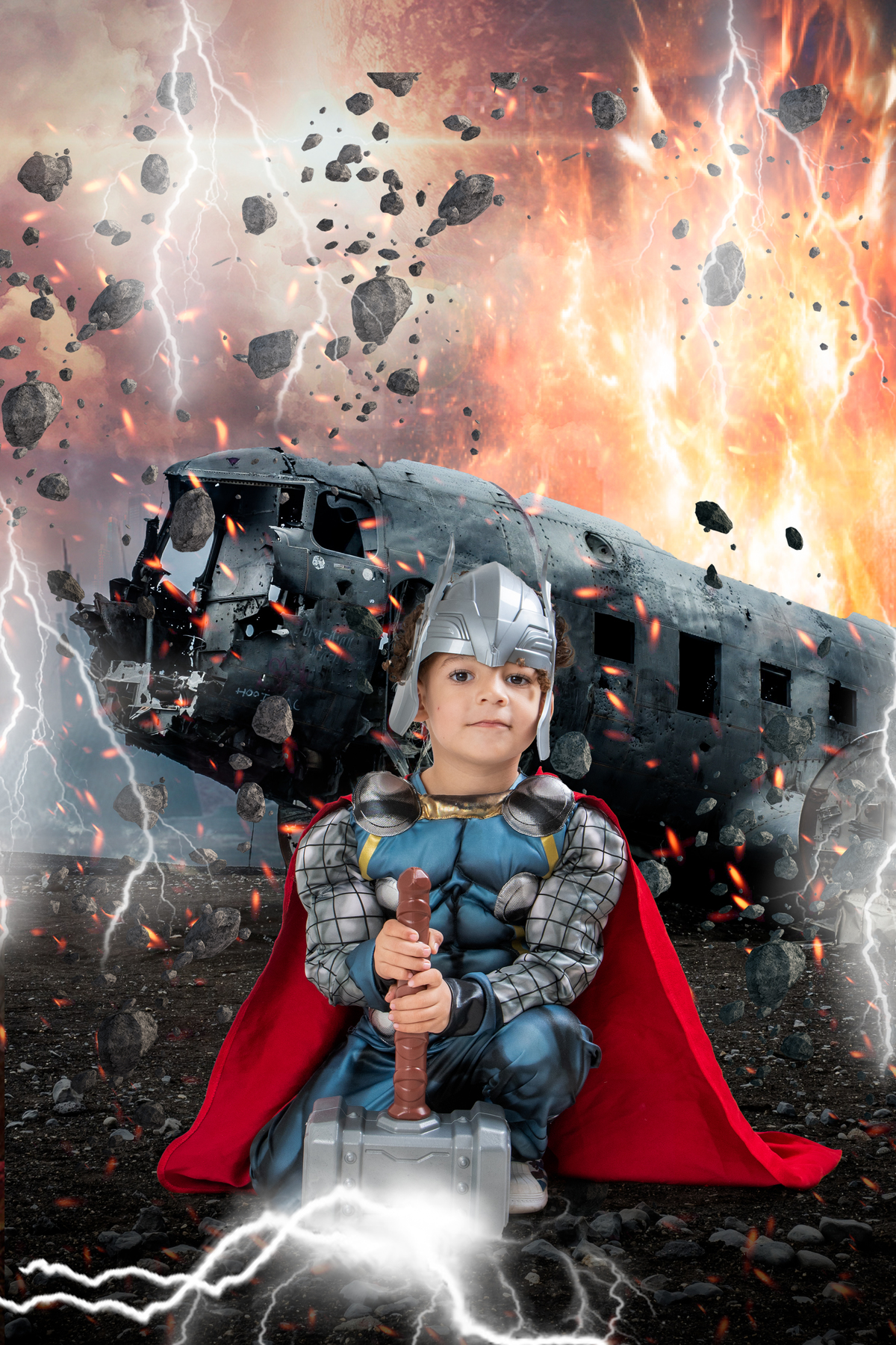Ensaio infantil temático Thor