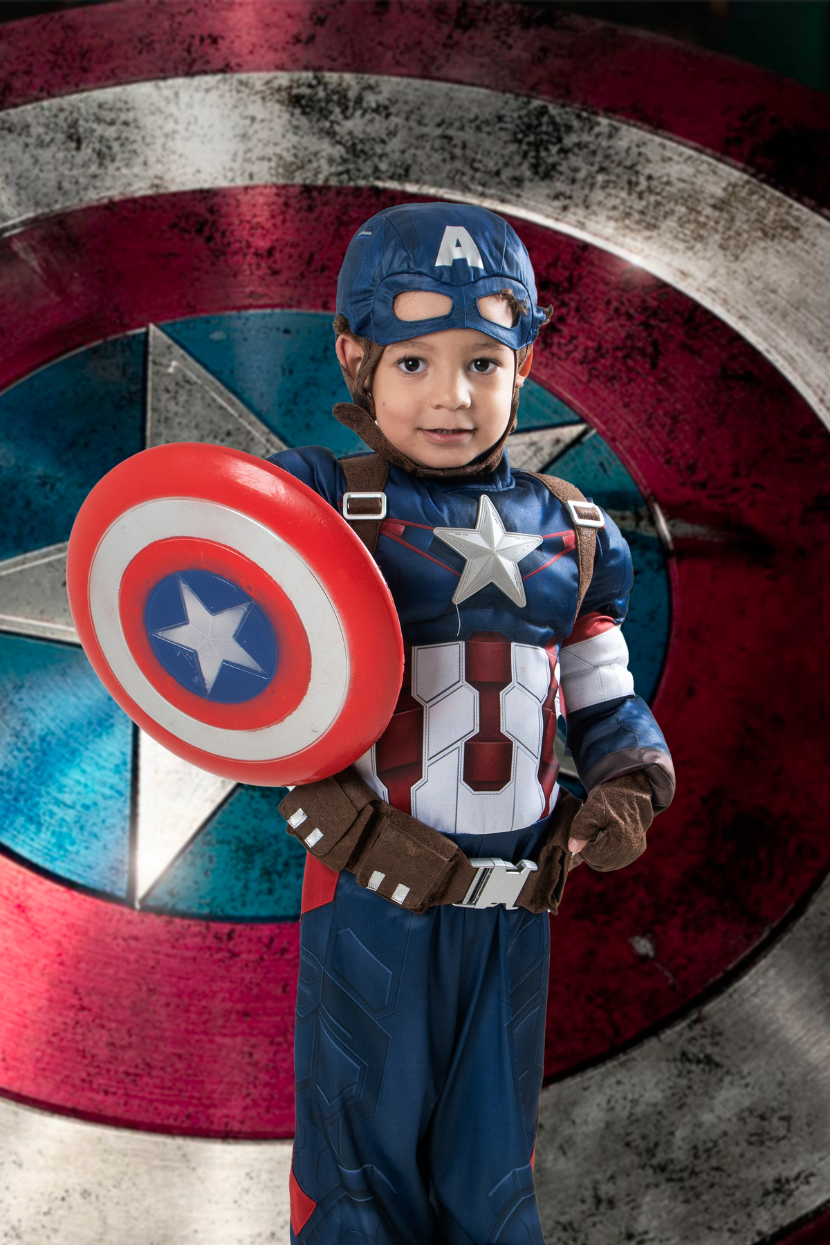 Ensaio infantil temático Capitão américa