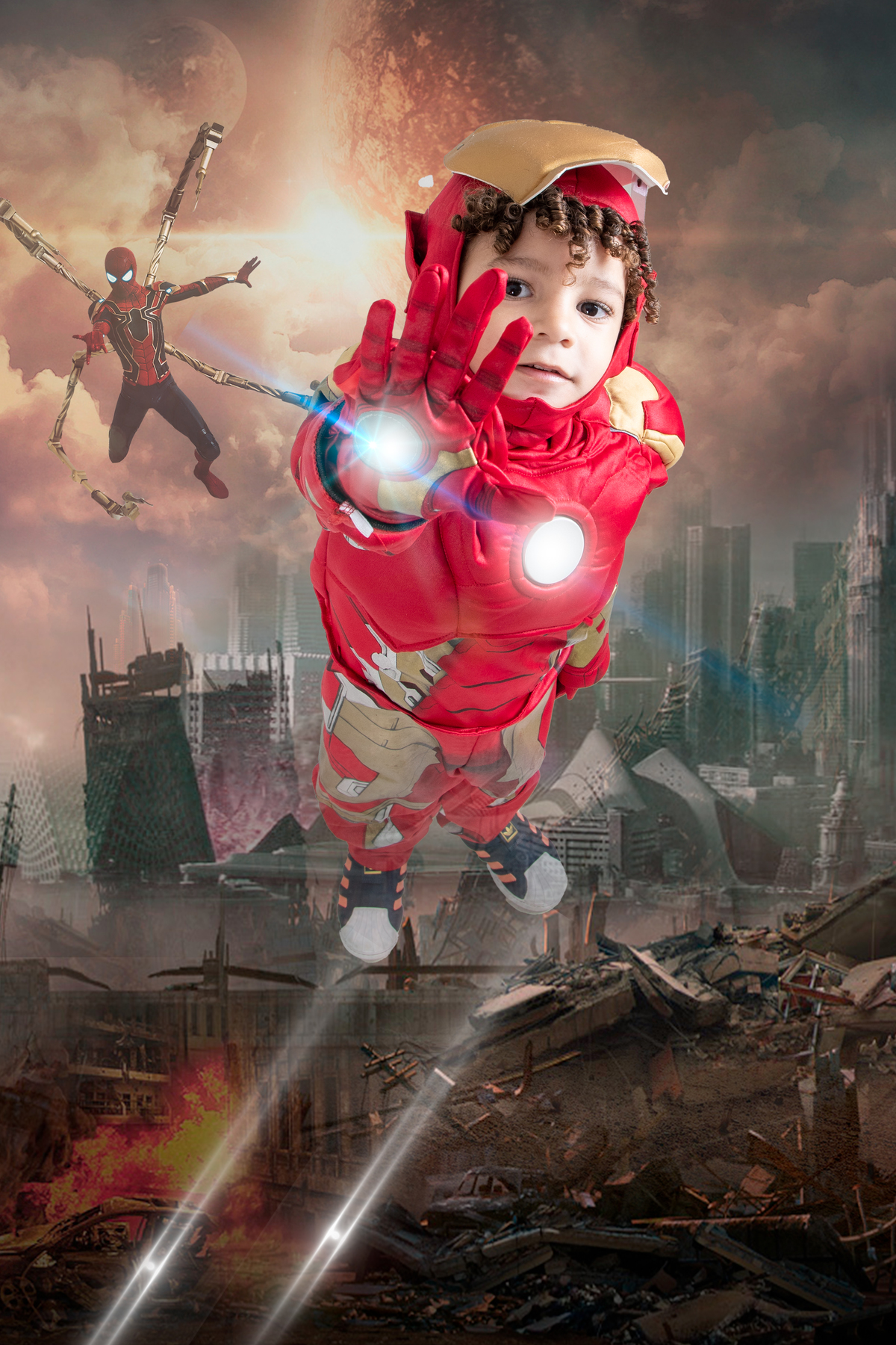 Ensaio infantil temático Homem de Ferro
