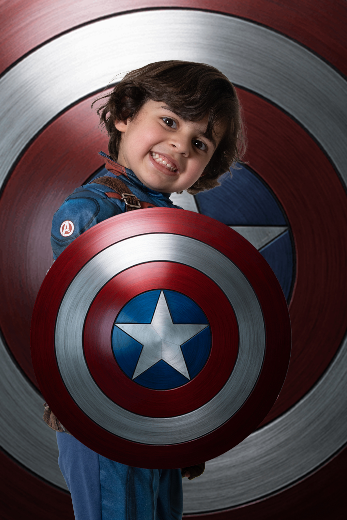 Ensaio infantil temático Capitão américa