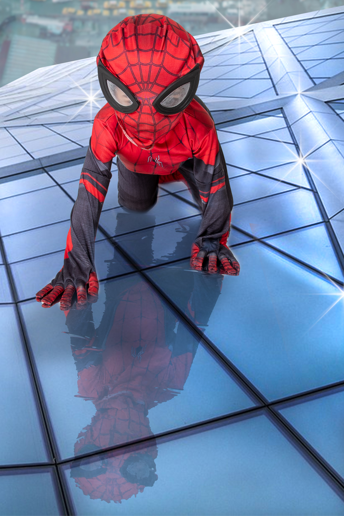 Ensaio infantil temático homem aranha 