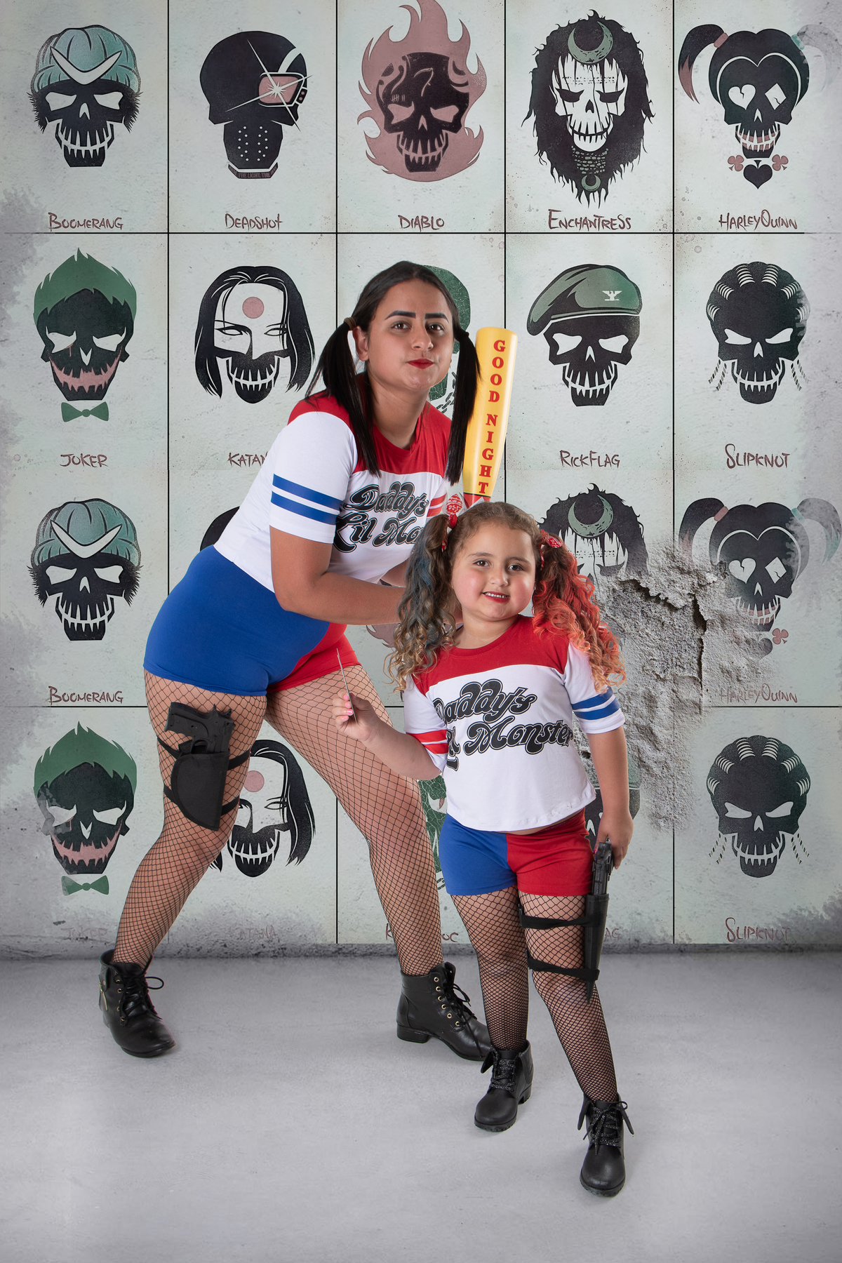 Ensaio fotográfico temático lúdico tema Arlequina