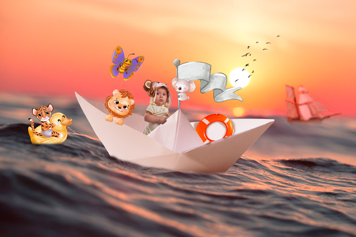 Ensaio temático lúdico e divertido, tema safari baby 