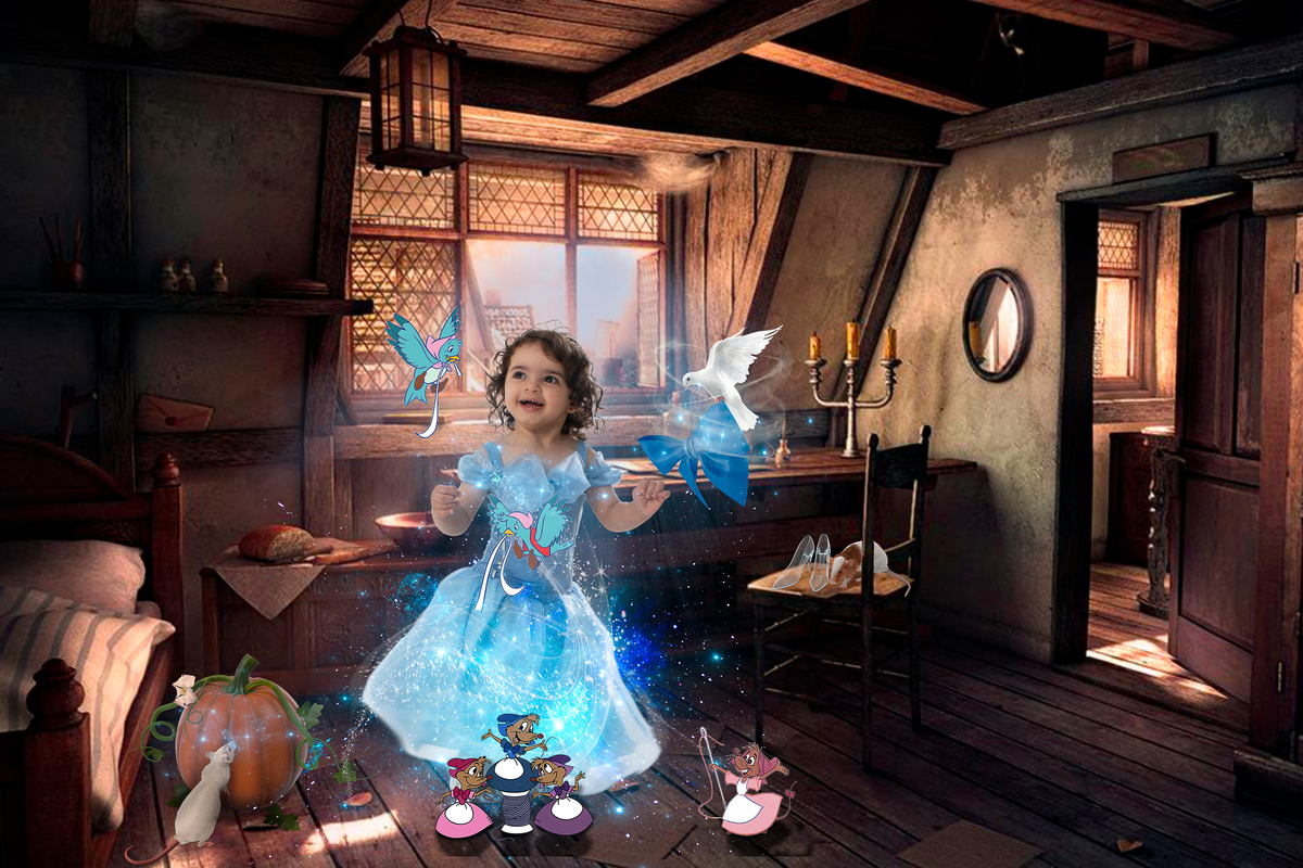 Cinderela e a transformação do vestido nesse ensaio fotográfico temático cheio de encanto