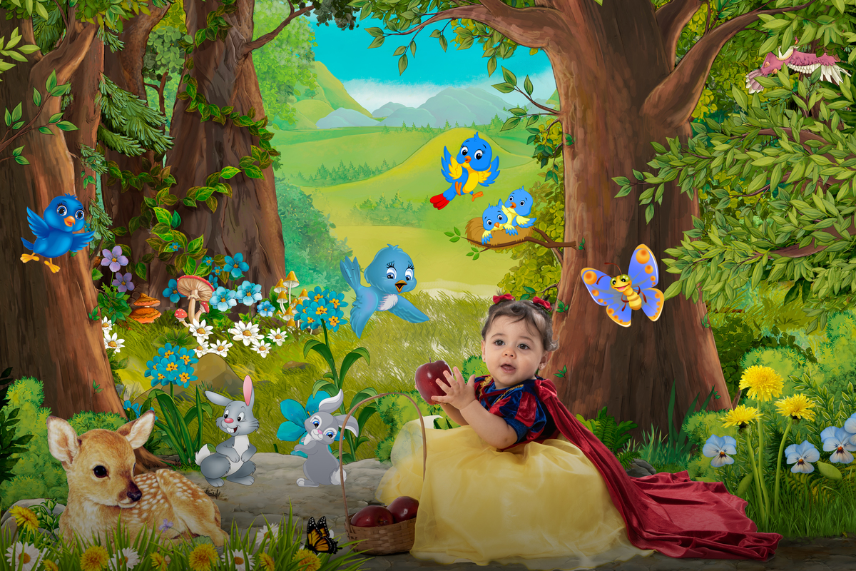 Ensaio fotográfico lúdico diferente tema Branca de Neve 