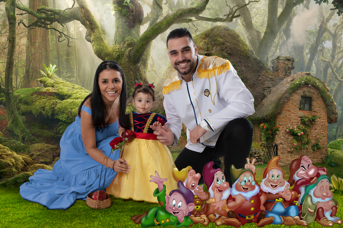 Ensaio fotográfico lúdico diferente tema Branca de Neve 