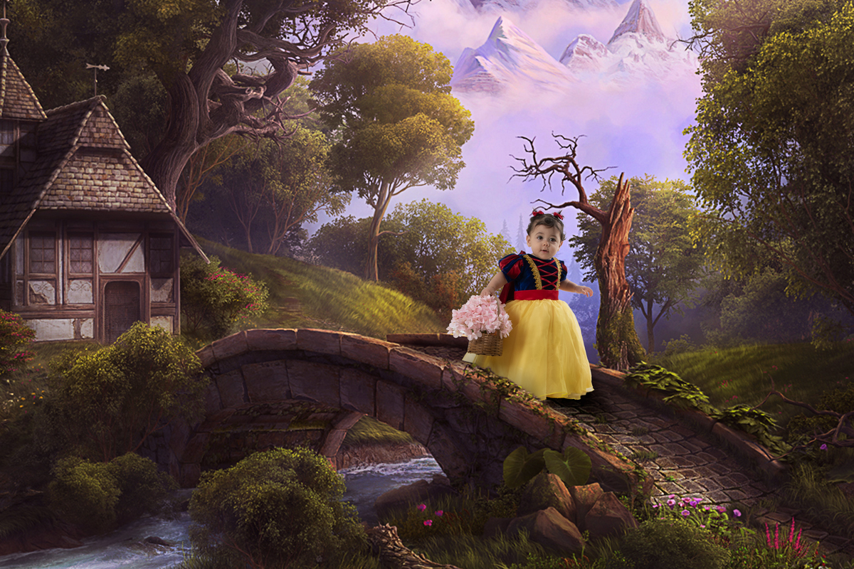 Ensaio fotográfico lúdico diferente tema Branca de Neve 