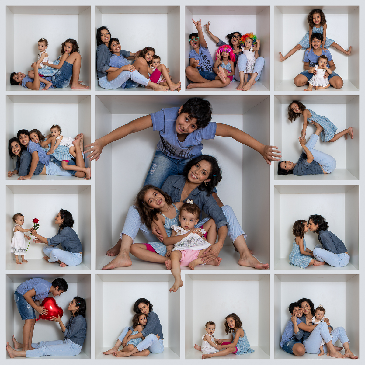 Ensaio fotográfico com fotos na caixa, no cubo, ou como você prefere chamar
