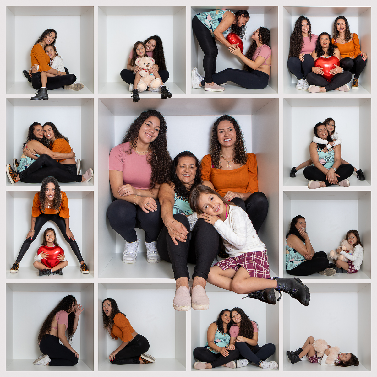 Ensaio fotográfico com fotos na caixa, no cubo, ou como você prefere chamar