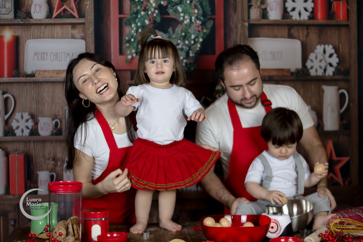 ensaio interativo natal familia bebe gemeos estudio sp zl cozinha bagunca