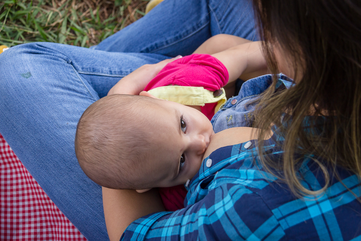 Bebê mamando na mãe - amamentação