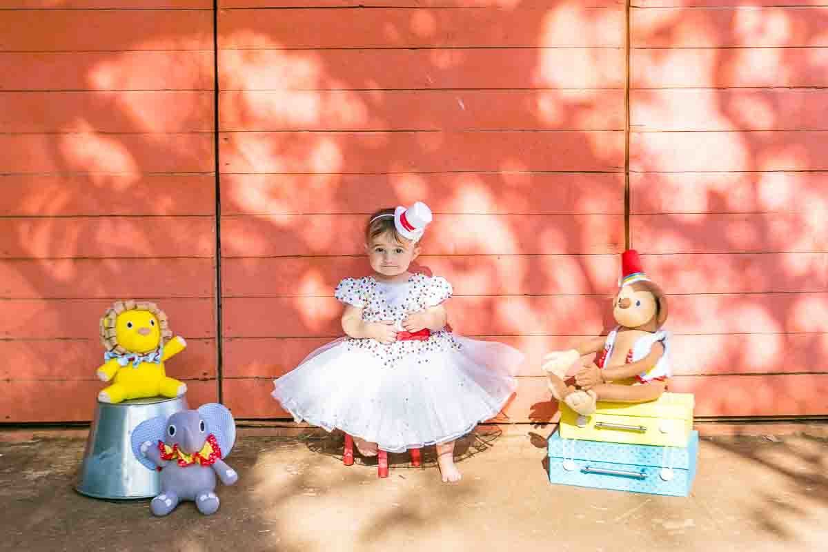 casinha vermelha criança personagens circo