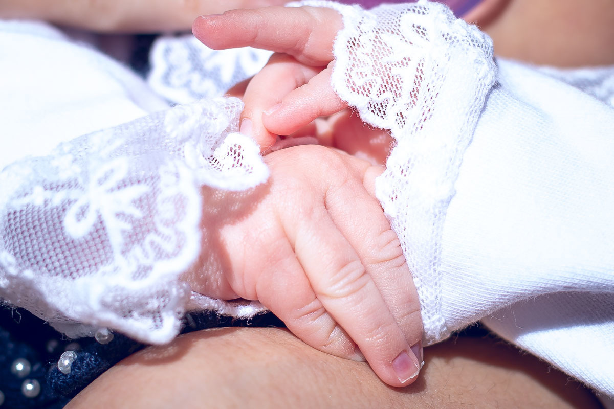 mãos de bebê