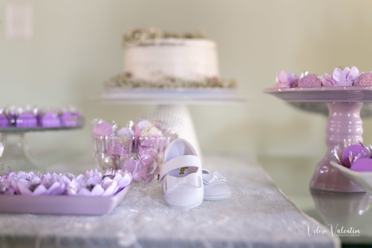 Batizado Olga paróquia nossa senhora do rosário lago sul Brasília recepção decoração mesa do bolo