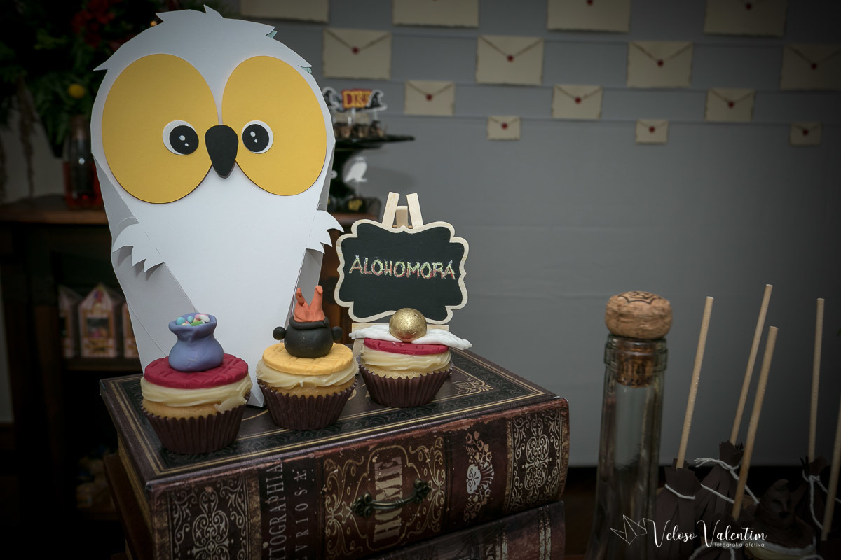 Festa infantil tema Harry Potter Brasília Papel e Tesoura 1 aninho decoração em papel 