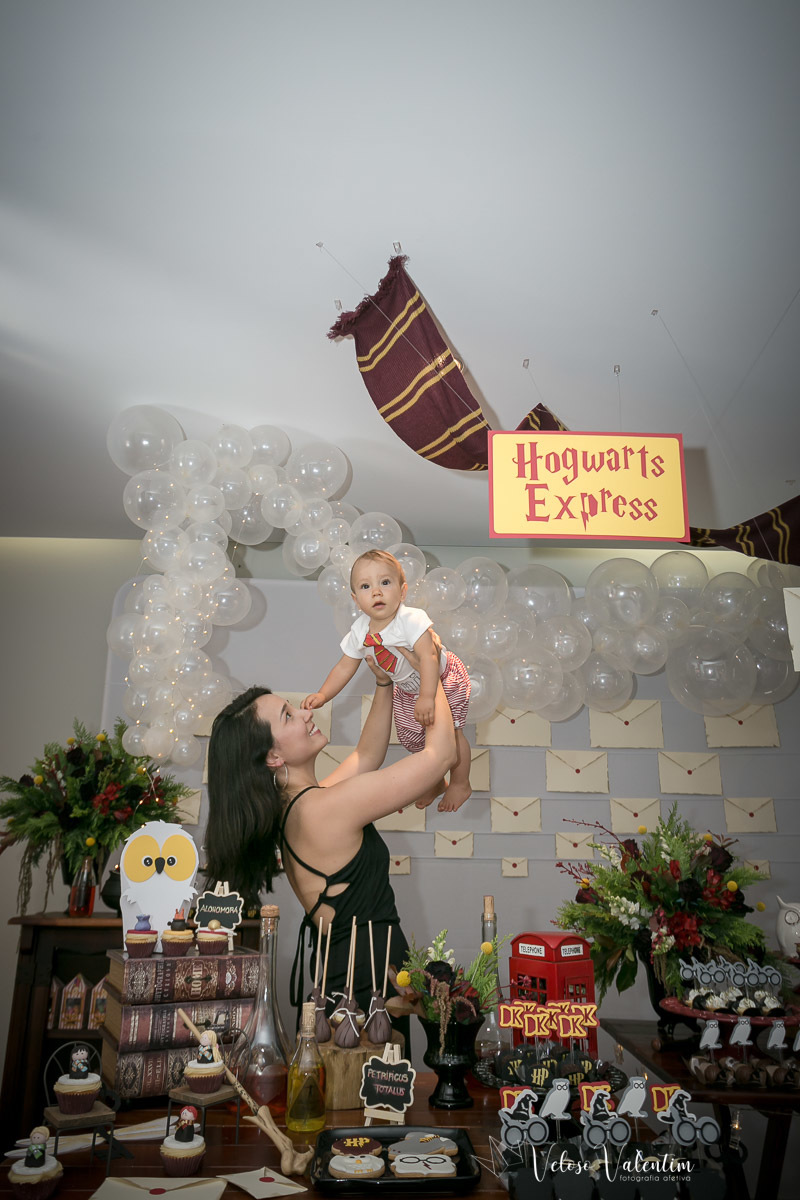 Festa infantil tema Harry Potter Brasília Papel e Tesoura 1 aninho decoração em papel 