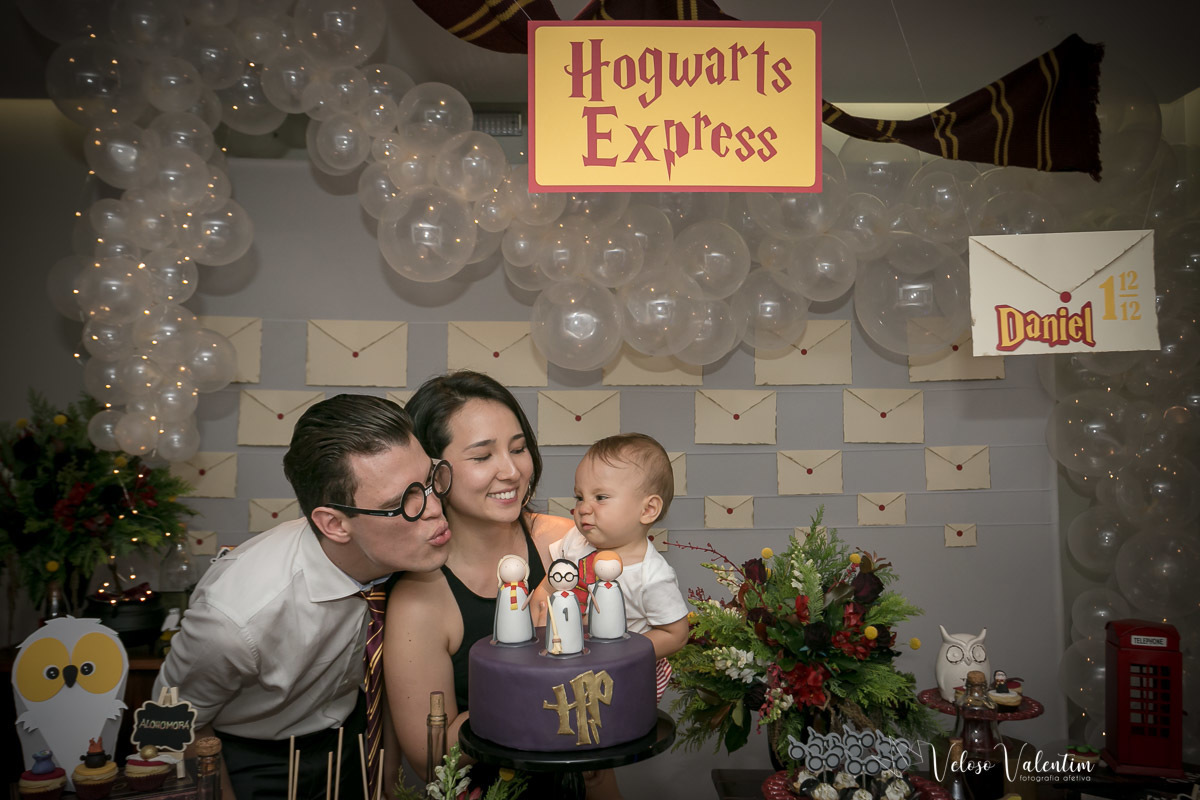 Festa infantil tema Harry Potter Brasília Papel e Tesoura 1 aninho decoração em papel 