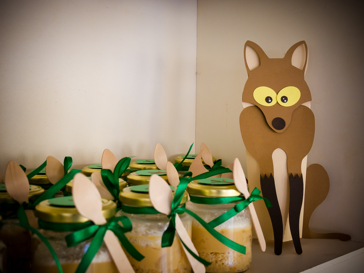 Decoração de chá de fraldas Brasília Papel e Tesoura tema cerrado fauna e flora flores plantas suspiros corujas 