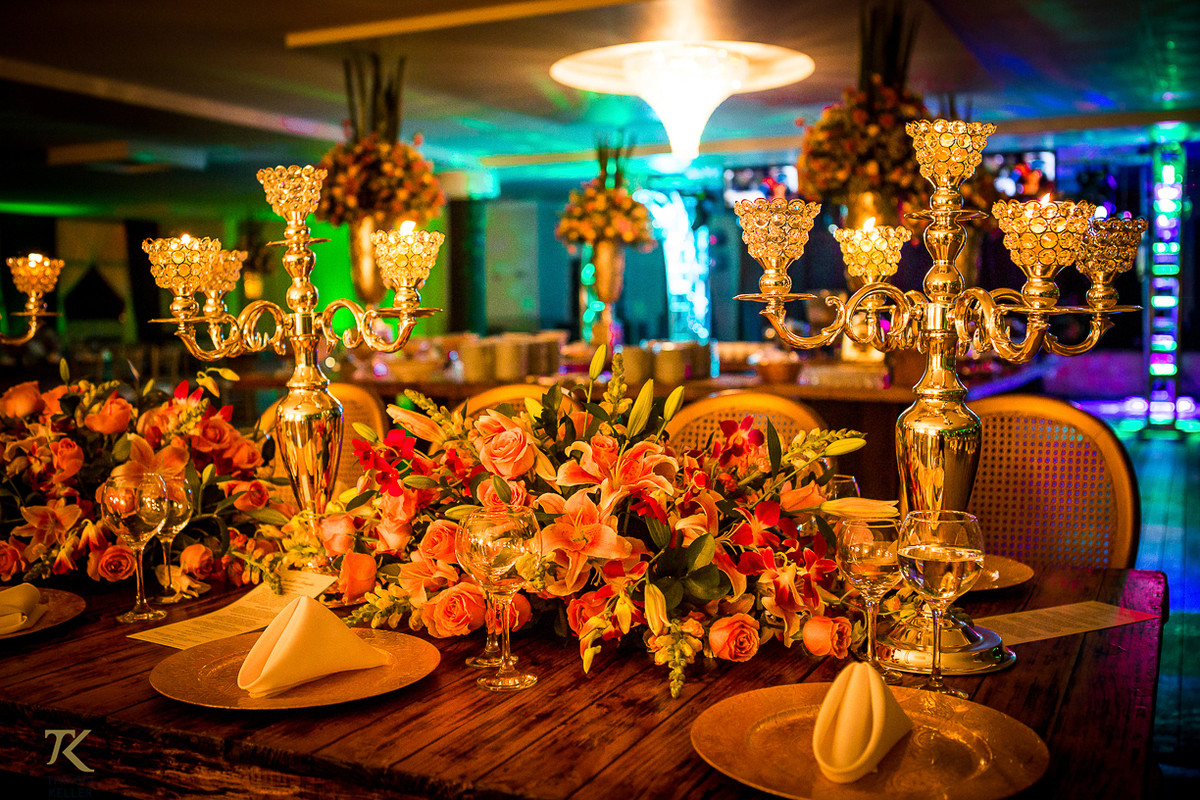 Foto de decoração do casamento de Dougas e Isabelle.