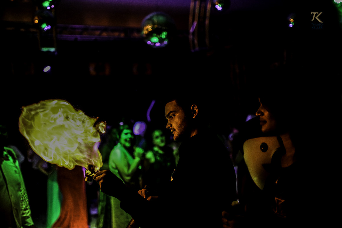 Foto de formatura realizada na cidade de Cristalina, Goias. Show de pirofagia