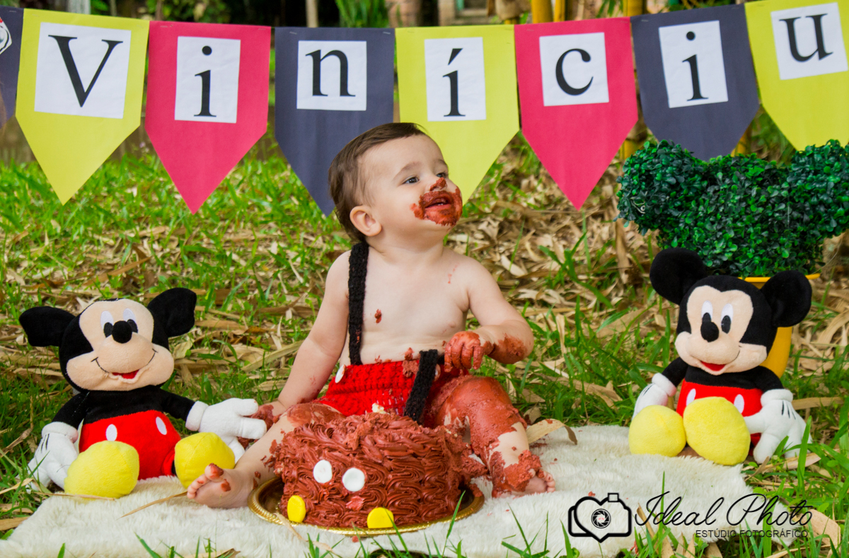 Smash the cake, fotografa Joselaine Benfatto Ideal Photo, Praia Grande - SC.