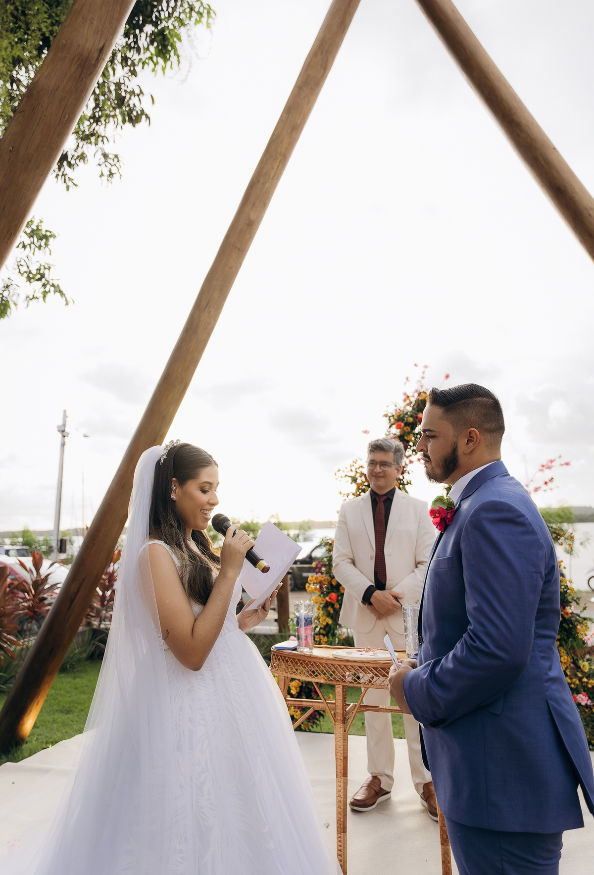 casamento, jardim riviera, noivos emocionados, votos dos noivos