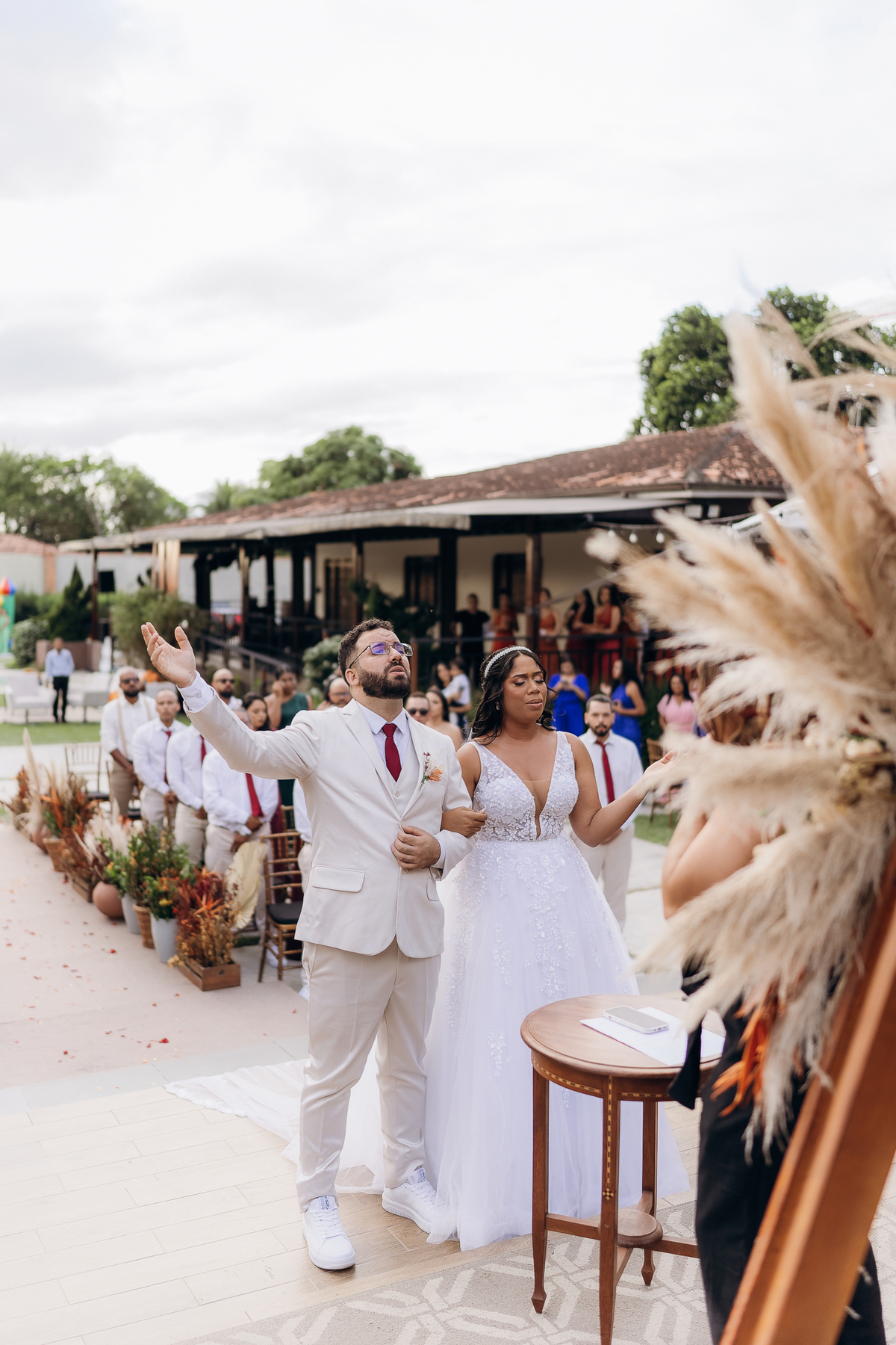 casamento de dia, porto castelo, Santa Rita,  momento de emoção no casamento, cerimonia de casamento de dia