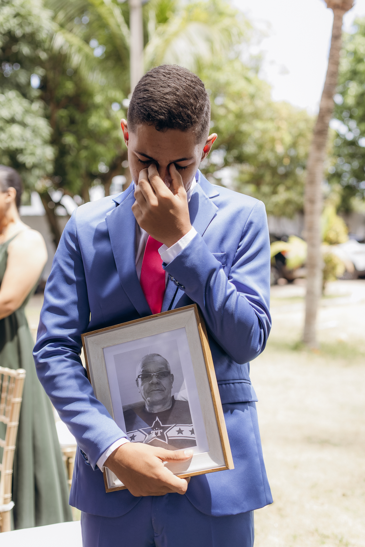 casamento de dia, chácara Lá vie, João Pessoa, Daniel Araujo fotografia, fotografo em João Pessoa, fotografo de casamento, casamento ao ar livre, noivos emocionados,