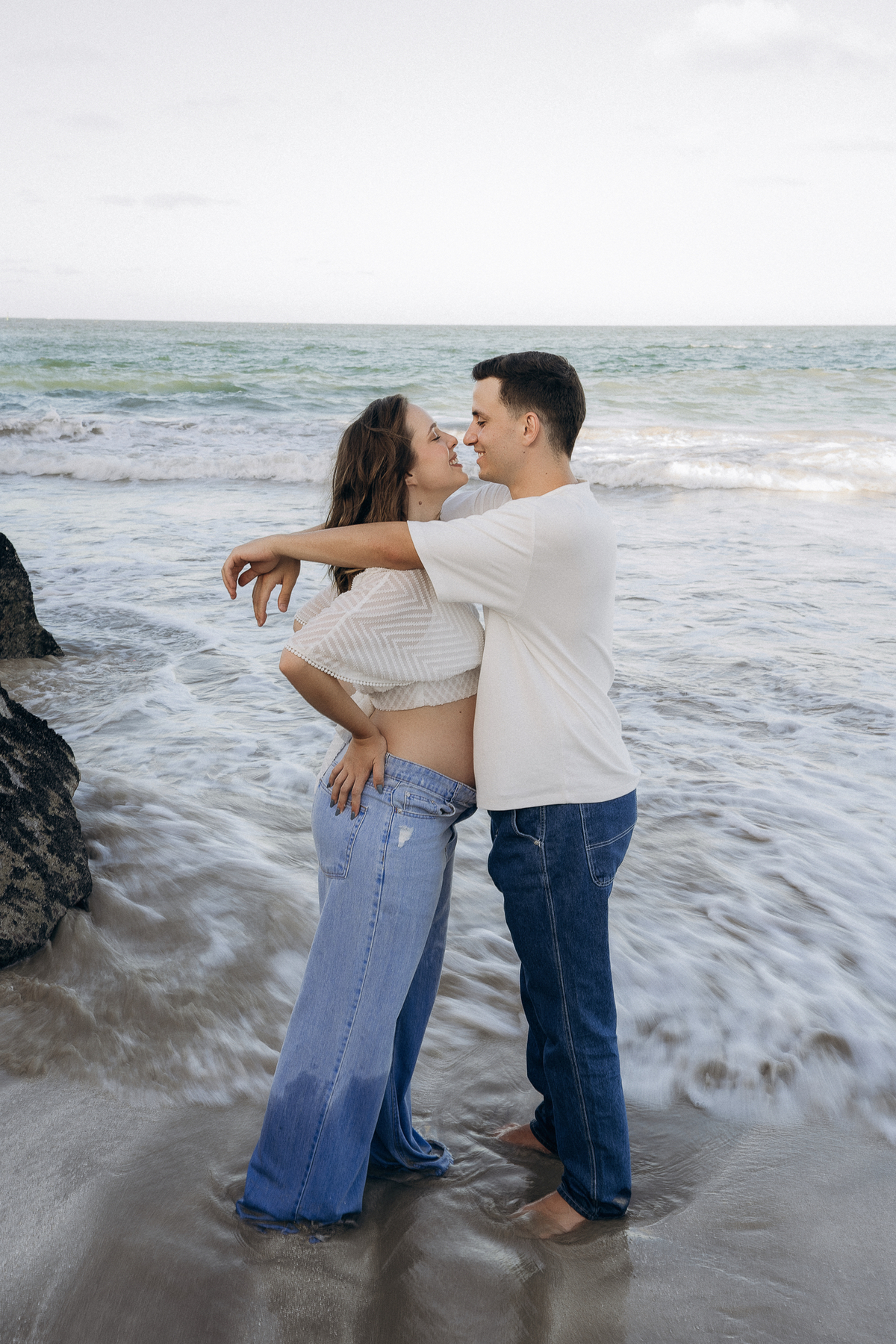 Ensaio gestante, Dique de Cabedelo, por do sol,