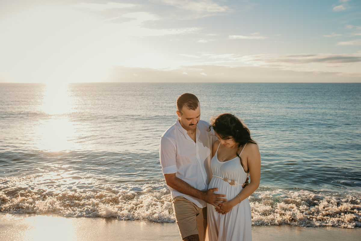 Ensaio ao nascer do sol, ensaio gestante, praia do cabo branco, João Pessoa, pra de João Pessoa, por do sol em João Pessoa